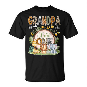 Camiseta Grandpa Of The Wild One para el primer cumpleaños con animales de la selva y safari - Product Image 2