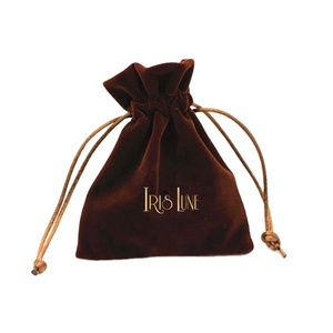 Pochette en velours pour bijoux, personnalisable avec logo imprimé, emballage cadeau à cordon pour pierres précieuses, bracelets, montres, lunettes - Vente en gros - Product Image 1