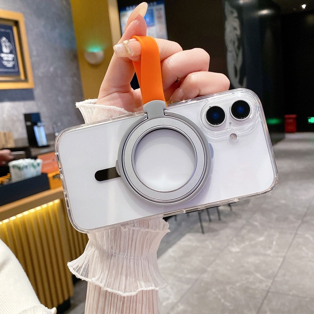 New Mobile Phone Ring Holder for for with Strong Magnetic Suction Rotating Folding Ultra-thin Zinc Alloy Desk Stand