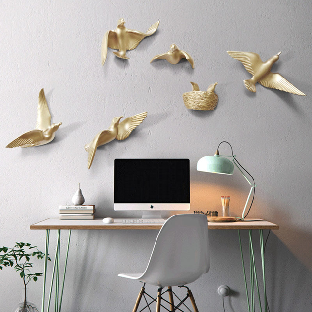 Polyresin Indoor Decorations Wholesale Home Bird Seagulls Sculpture Resin Seagull Statue