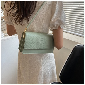 2025 Luxury Designer Pu Leather Shoulder <b>Bags</b> Adjustable <b>Long</b> Strap Vintage Crocodile-print Shoulder <b>Bag</b> for Women - Product Image 4
