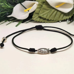 Bracelet ajustable fait main avec breloque Vierge <span class=keywords><strong>de</strong></span> Guadalupe, bijoux chrétiens personnalisés pour femmes et hommes - Product Image 5