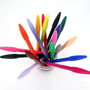 Hot selling Monami Monomi3000 fiber line drawing pen with multi-color brush options, plastic round stem water-based marker pen