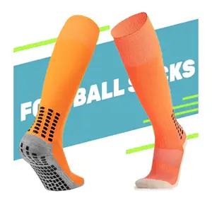 2024 New Long Nylon Football Socks Men Custom Grip Socks High Knee Anti Slip High Quality Soccer Socks