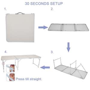 Mesa Plegable Compacta de Aluminio Ideal para el Hogar - Product Image 1