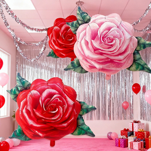 Ballons en feuille d'aluminium à motif de rose peinte à l'huile <span class=keywords><strong>pour</strong></span> décorations élégantes de propositions de mariage - Product Image 6