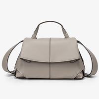Tas Desainer Wanita Kulit PU Asli Model Lipat Selempang Tali Tunggal Desain Panel Tas mewah untuk wanita
