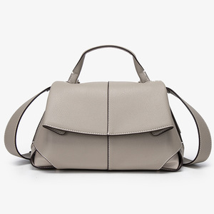 Bolsos de Diseñador de Marcas Famosas, Bolso de Mano Plegable de Cuero PU Genuino para Mujer, Diseño de Panel con Asa Única, Cierre con Bloqueo, Portátil - Product Image 5