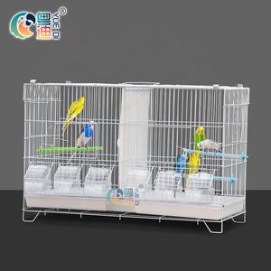Deux cages à oiseaux spatiales peuvent être gardées séparément Cage à oiseaux multi-espace Cage à perroquets d'élevage en acier à fil robuste - Product Image 2