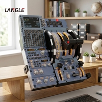 Station de commande de simulateur de vol en aluminium pour jeu virtuel Airbus A320, console de commande rétroéclairée à mouvement complet pour simulateur de course