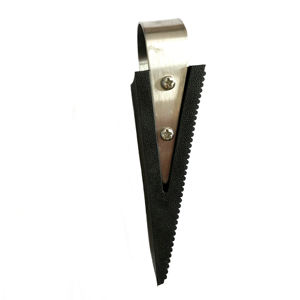 Deurwigstopper Driehoekige tochtstopper Deurstopper met roestvrijstalen handgreep Zware rubberen deurwig - Product Image 3