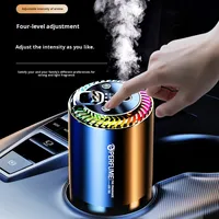 Diffuseur de parfum intelligent pour voiture haut de gamme avec commande vocale, en métal, avec lumières d'ambiance colorées effet ciel étoilé, sans fonctionnement