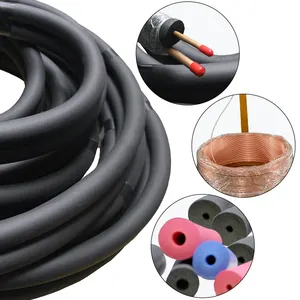 25ft Copper Pipes White PE Mini Split Line Set For Air Conditioner Insulated Copper Pipe For Air Conditioning