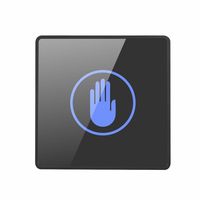 Bouton de porte sans contact monté en surface en verre trempé DC 12-24V Bouton de sortie de type NoTouch (SB20W-NT)