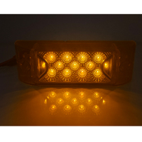 12V 24V 13 led ambre rectangle camion lumières dégagement feu de position latéral lampe à Led pour tariler lumières