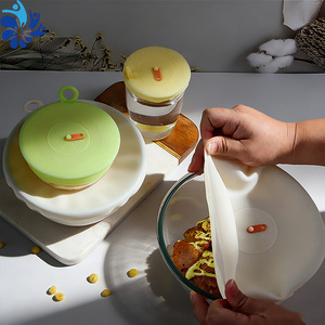 ชุดฝาปิดซิลิโคนสำหรับเก็บอาหาร Jiasile 3 ชิ้น แบบหนีบ ปิดผนึกแน่นสนิท สำหรับภาชนะครัวทรงกลม - Product Image 2