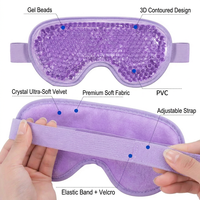 Masque oculaire réutilisable en gel médical chaud/froid, micro-ondable et congelable, sans BPA, OEM ODM, vente en gros pour migraines et sinusites