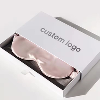 Masque de sommeil en soie de luxe personnalisé avec logo, sangle élastique, anti-rides, super doux, 100 % soie de mûrier, vente chaude