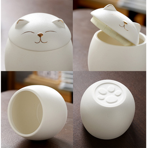Wholesale Modern Cute and Dog Shaped Ceramic Pet <b>Urn</b> China Collection Memorial Ashes Storage for Pets - Product Image 2