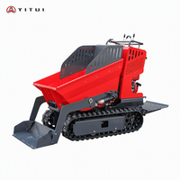 Mini-dumper sur chenilles diesel, vente chaude usine Chine, dumper sur chenilles à forte traction, personnalisable, dumper 1 tonne