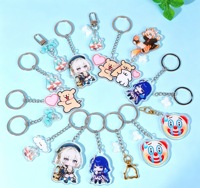 Porte-clés vierges en acrylique en gros pour la personnalisation DIY, supports de porte-clés en plastique pour artisans et commerces de détail - Modèle MIDI 090 Impression UV