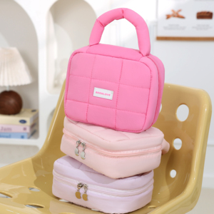 Модная нейлоновая многофункциональная косметичка на заказ, разноцветная Водонепроницаемая дорожная косметичка на молнии - Product Image 5