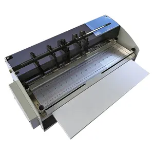 H500 Elektrische Multifunctionele Papier Vouwen En Perforeren Machine Met Handmatige Papierinvoer Creaser En Perforator