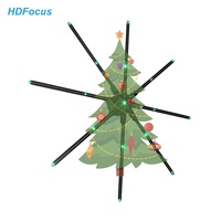 Ventilateur LED holographique 3D à vision directe pour affichage publicitaire intérieur 75cm 2500cd/m² Luminosité OEM