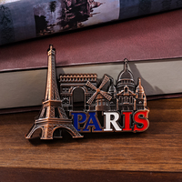 Aimant de réfrigérateur en métal de la Tour Eiffel souvenir de Paris antique le plus populaire pour les voyageurs