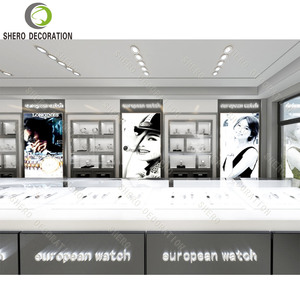 Exhibidor de Relojes de Vidrio con Diseño Interior Moderno Personalizado para Tienda de Relojes, con Iluminación LED - Product Image 4