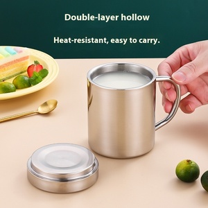 Vaso Térmico <span class=keywords><strong>de</strong></span> Acero Inoxidable 304 <span class=keywords><strong>de</strong></span> Diseño Moderno, Doble Capa, Resistente a Caídas, con Tapa, para Café, <span class=keywords><strong>Leche</strong></span>, Té - Product Image 2