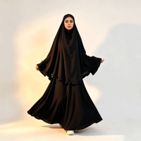 Ensemble Khimar Silent Tech pour femmes, crêpe mat, vêtements modestes, vêtements musulmans islamiques