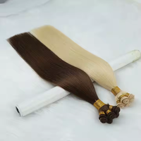 Extensions de cheveux vierges personnalisées, couleur tendance, lisses et raides, tissage double trame fait main, double trame machine