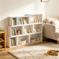 Étagères flottantes en MDF blanc robustes, à un seul niveau, modulaires, pour le rangement et la présentation, à fixer au mur, pour le salon et la maison