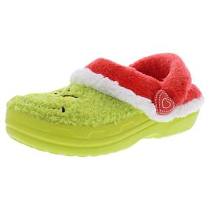 Zuecos Clásicos Crocs para Niños, Color Verde y Rojo, Diseño de Gorro de Santa Claus, Cómodos para Usar en Interiores y Exteriores - Product Image 1