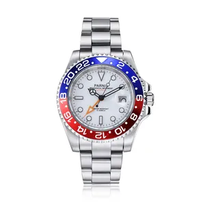 Nuevo Reloj Mecánico para Hombre Parnis de 40 mm con Bisel Verde Dorado, Cristal de Zafiro, Acero Inoxidable 316L, Automático, Resistente al Agua - Product Image 2