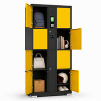 Casier intelligent en libre-service avec clavier et commande vocale, armoire en acier inoxydable pour le stockage quotidien d'objets personnels dans les espaces publics