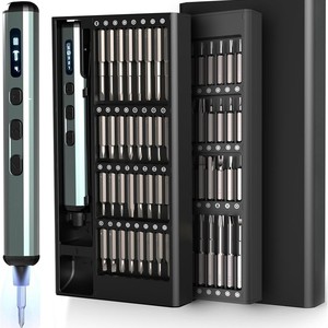 Juego de Destornilladores Eléctricos con Pantalla de Visualización Transfronteriza de 68 Piezas, Batería de Litio Recargable, Herramienta de Reparación Pequeña de Precisión - Product Image 1