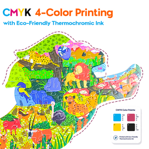 Puzzle sur mesure Prairie Lion, grès gris irrégulier, thermochromique CMYK, finition mate douce, non toxique, écologique, en boîte, épais, durable, sûr, lourd - Product Image 3