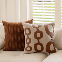 Oreillers décoratifs de ton de terre de qualité imprimé léopard coussins de canapé de Style moderne du milieu du siècle pour la décoration intérieure de luxe