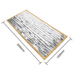 Sac de couchage d'urgence hybride en feuille de Mylar argentée pour survie en extérieur, isolation thermique, 200x100cm, 3 saisons - Product Image 3