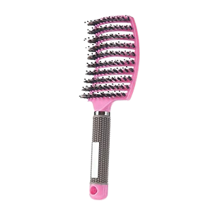 Factory Wholesale YUNLI Women's Boar Bristle <b>Detangling</b> Square Hair Extension <b>Brush</b> Laser Type Vent Feature Custom Hairbrush - Product Image 1