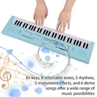 61 Key Electronic Keyboard Piano Musical Instrument with Microphone Dual Power Mode Portable Music Piano Keyboard