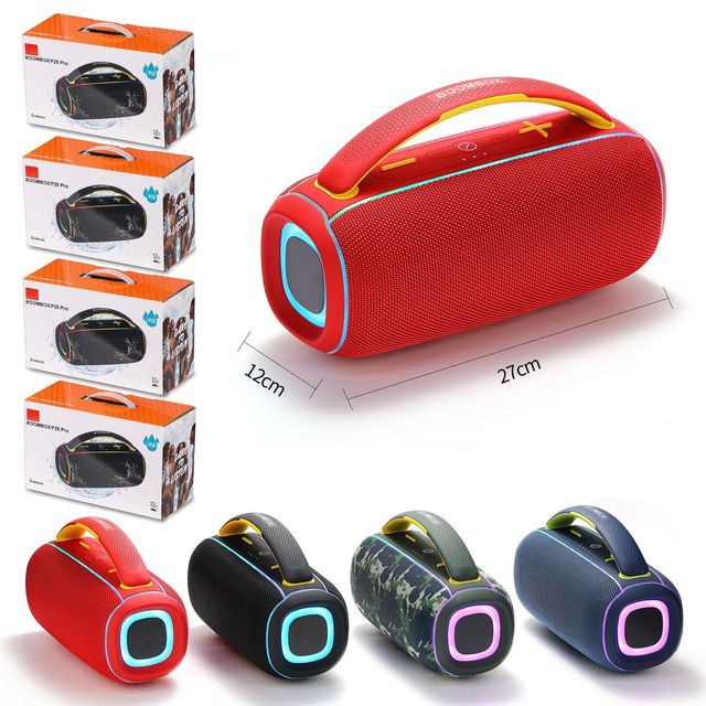 Portable High-power Subwoofer Speaker, P28 Pro Multi-functional TWS Stereo Speaker with RGB Lighting