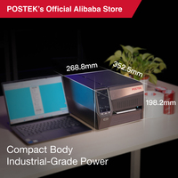 Impresora de Etiquetas POSTEK Serie GX 203Dpi, Impresora Industrial de Transferencia Térmica de Códigos de Barras/RFID con Cortador de Alta Velocidad A400S