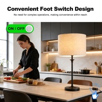 Lampe de table LED décorative moderne de luxe nordique en métal pour chambre à coucher, restaurant et maison