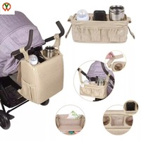 Sac à dos multifonctionnel pour bébé, idéal pour les sorties et le quotidien, avec double bandoulière et fixation pour poussette, porte-bouteille et matelas à langer.
