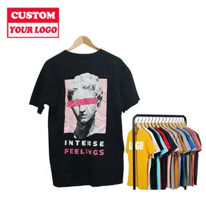 2022 Custom Puff Printing Logo 100% Cotton t Shirt Screen Plain Heavyweight Tee Blank Designer Acid Wash Oversized Men t Shirt