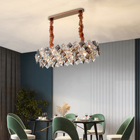 Lustre moderne de luxe léger en fer, épaissi, simple et atmosphérique, haut de gamme, pour chambre, salle à manger, salon, protection oculaire