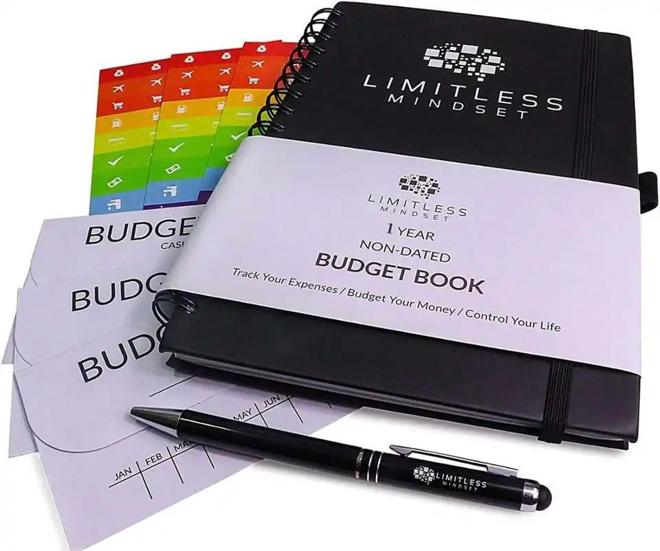 Geld sparen Challenge Book Budget Planer Finanzen Journal Expense Tracker Konten Buch und Bill Organizer